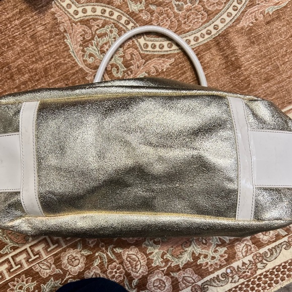 Kate Spade Gold Metallic Tote Purse - Picture 5 of 11